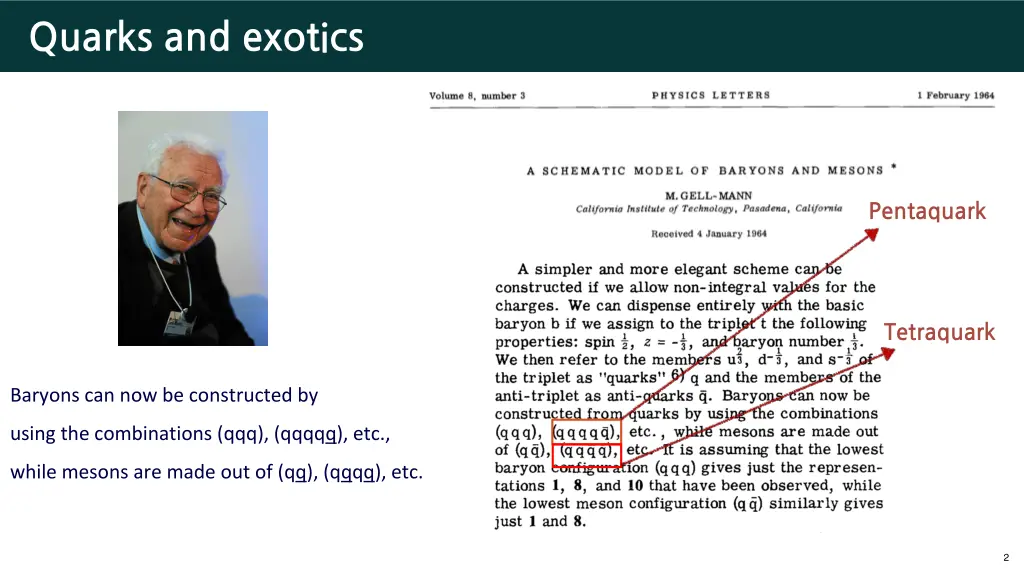 quarks and exotics