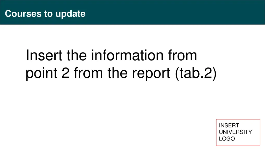 courses to update