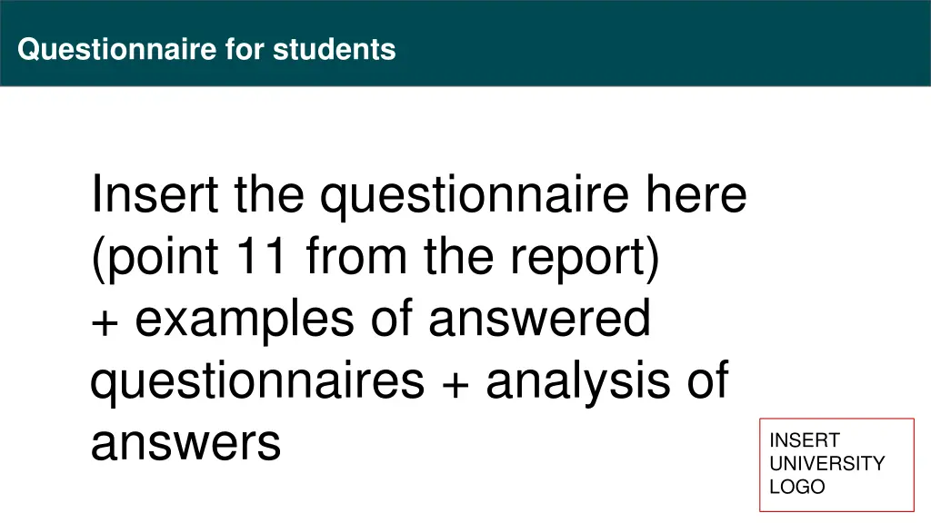 questionnaire for students