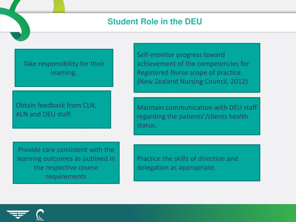 student role in the deu