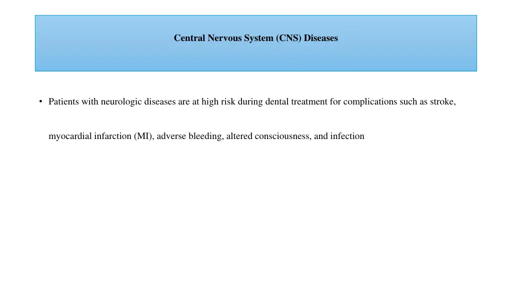 central nervous system cns diseases