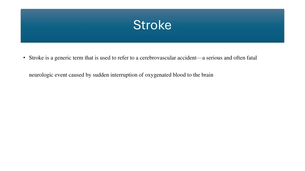 stroke