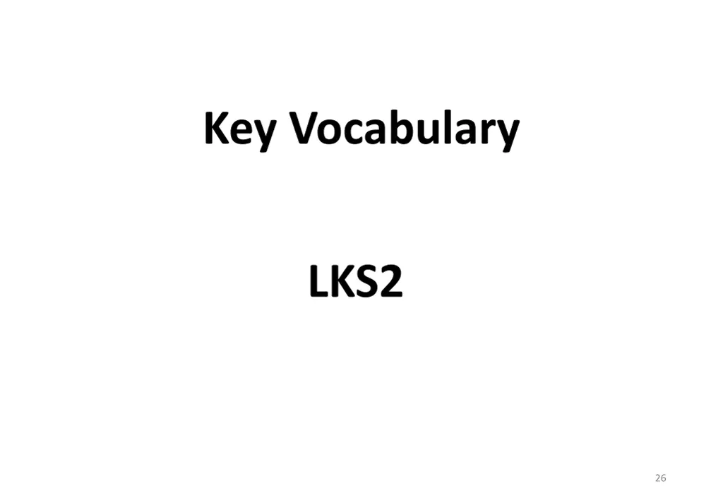 key vocabulary