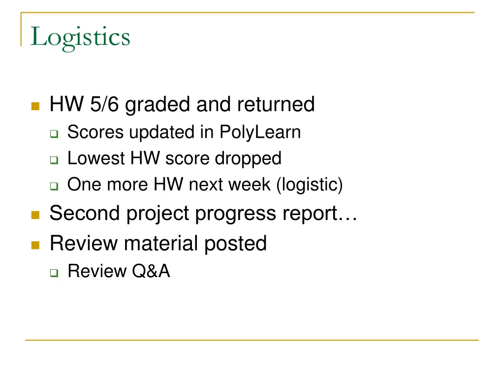 logistics