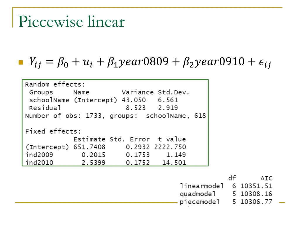 piecewise linear