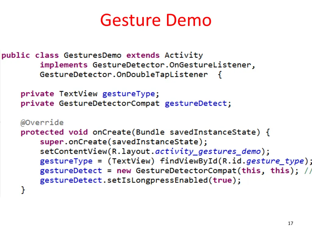 gesture demo