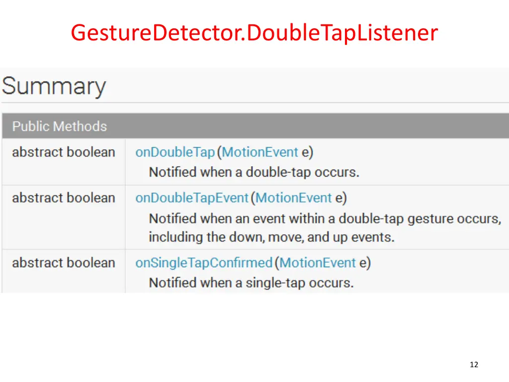 gesturedetector doubletaplistener