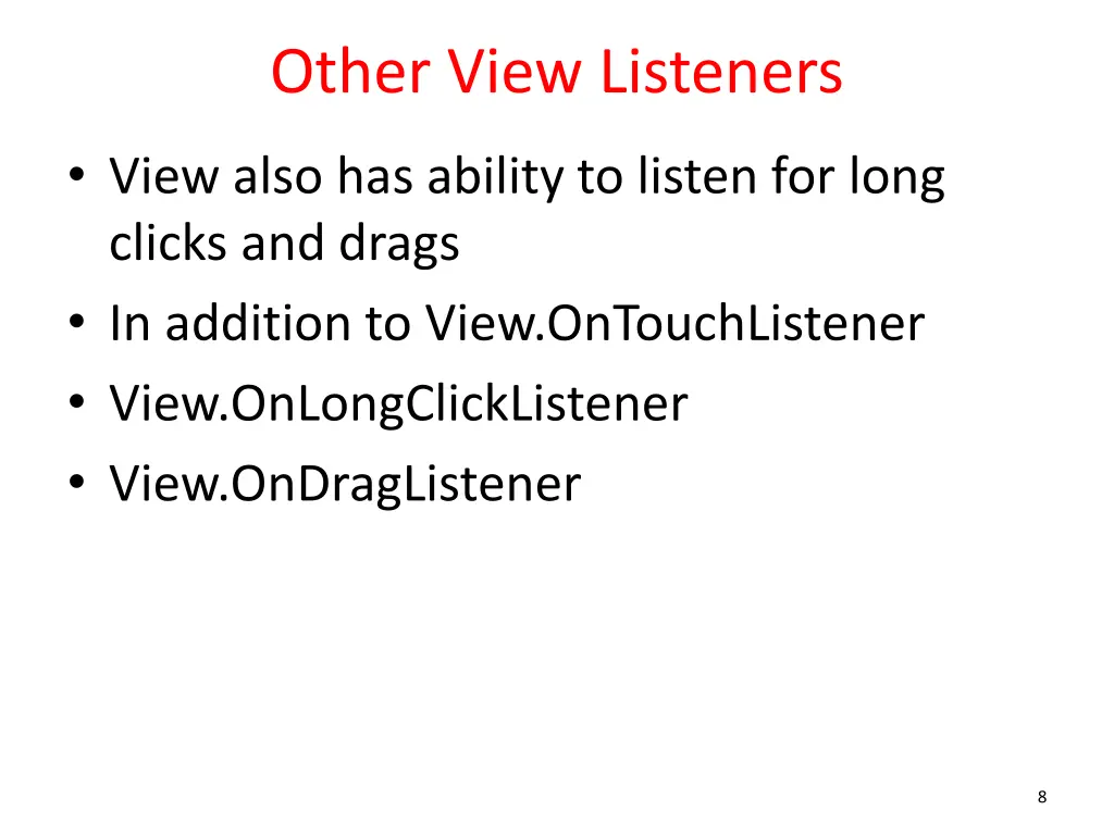 other view listeners