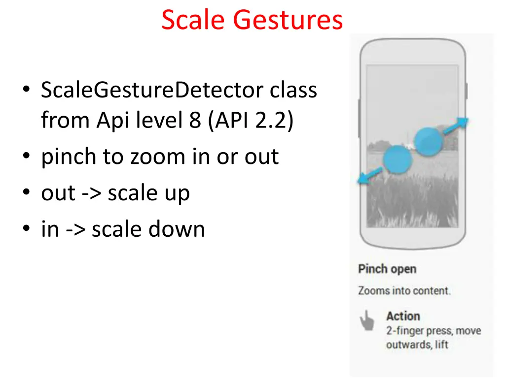 scale gestures