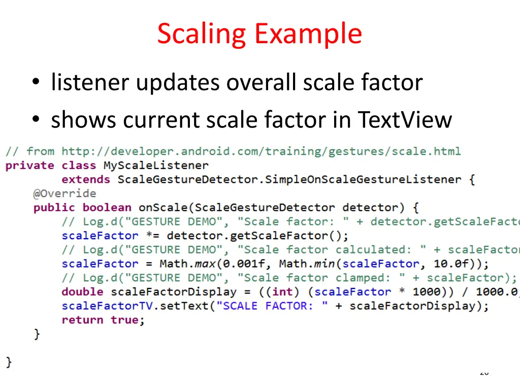 scaling example