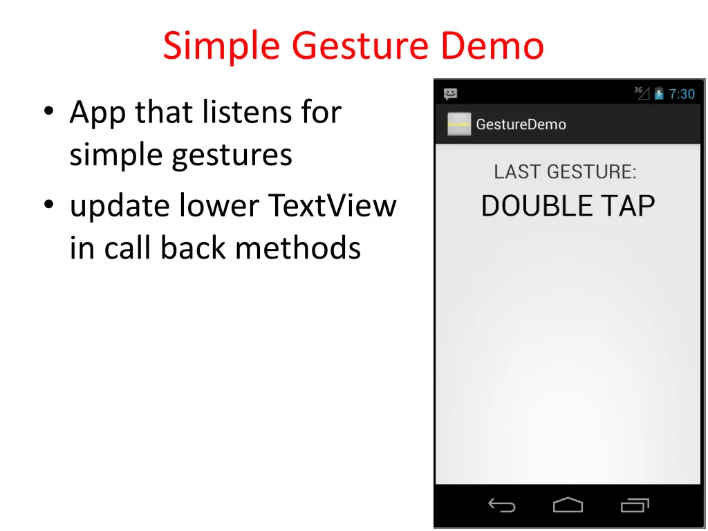 simple gesture demo