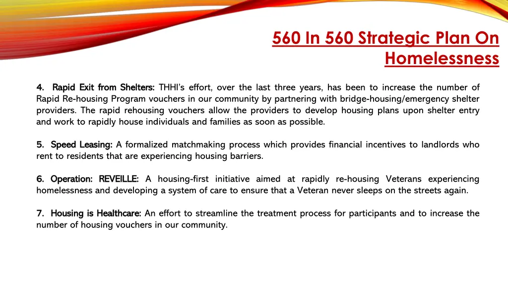 560 in 560 strategic plan on homelessness 1