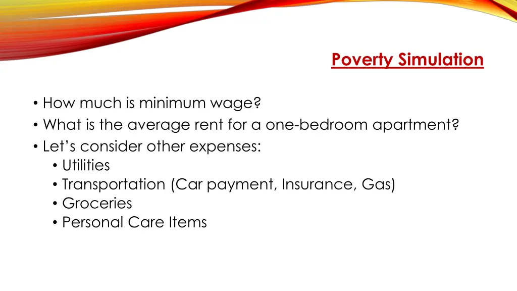 poverty simulation