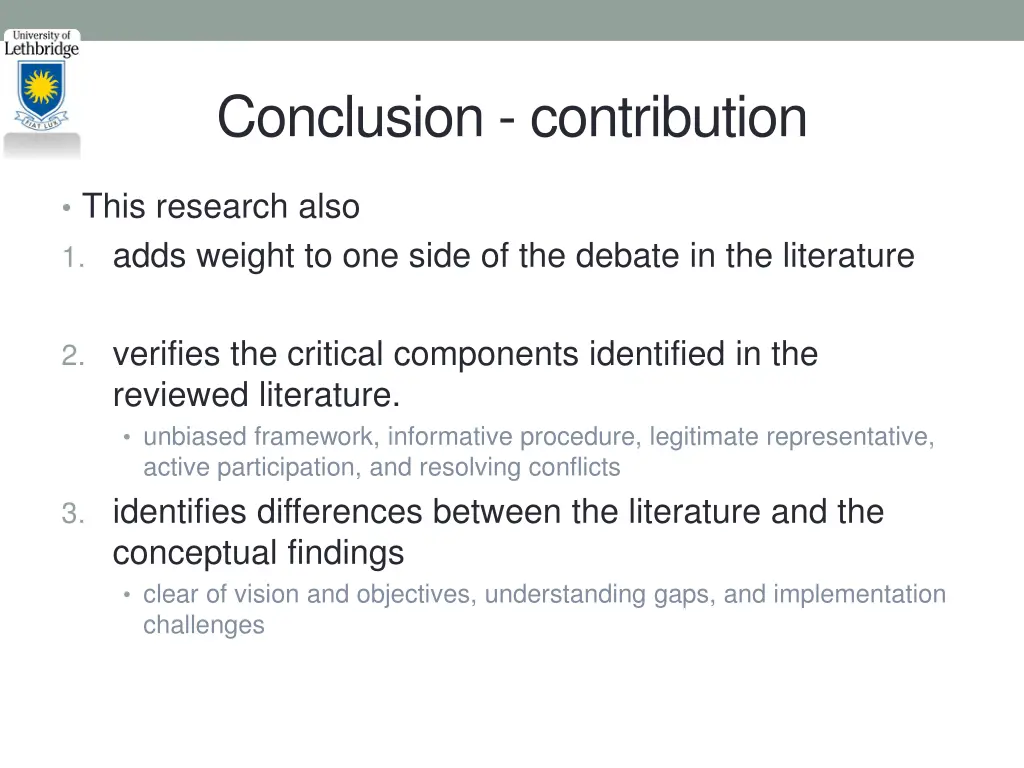 conclusion contribution