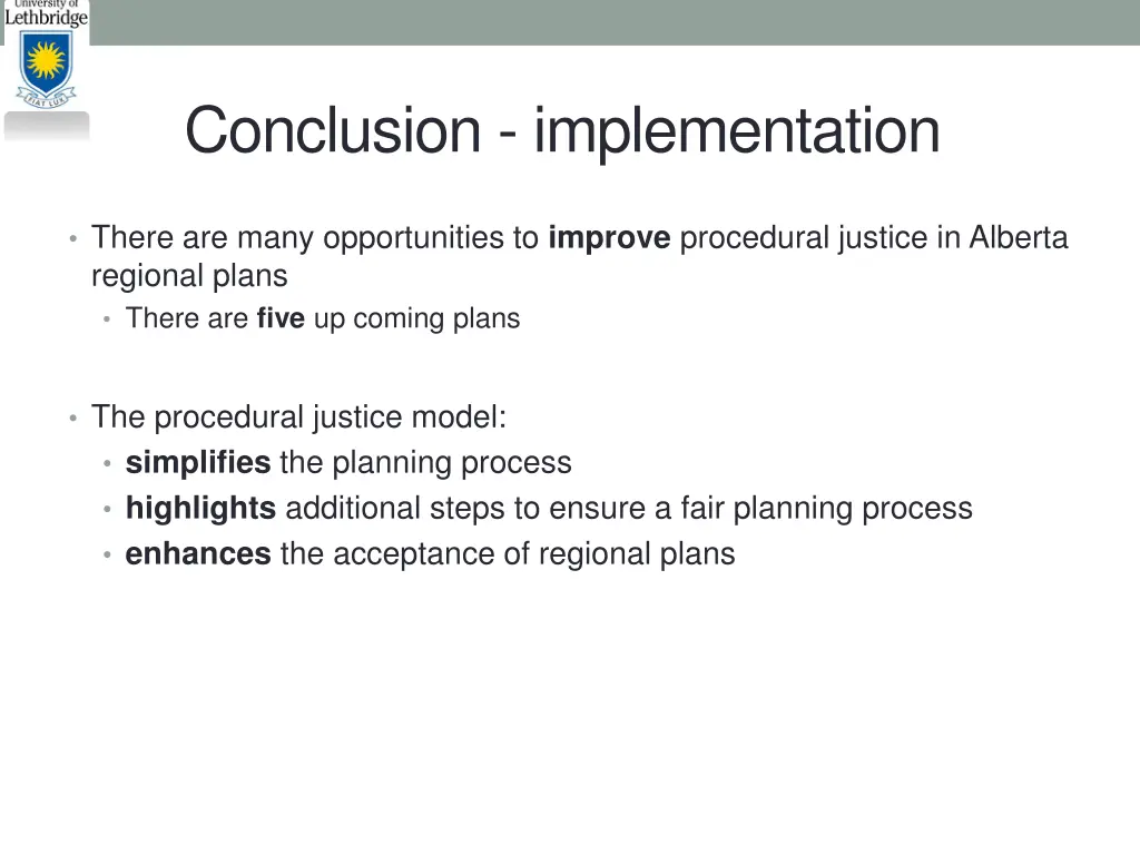 conclusion implementation