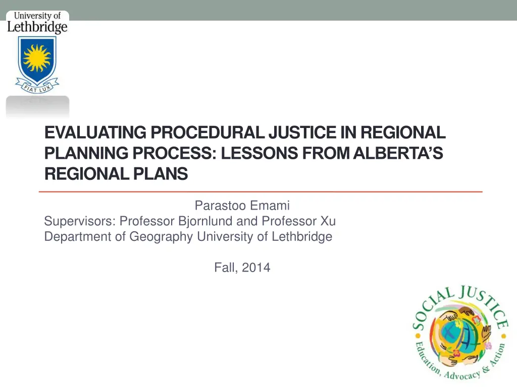evaluating procedural justice in regional