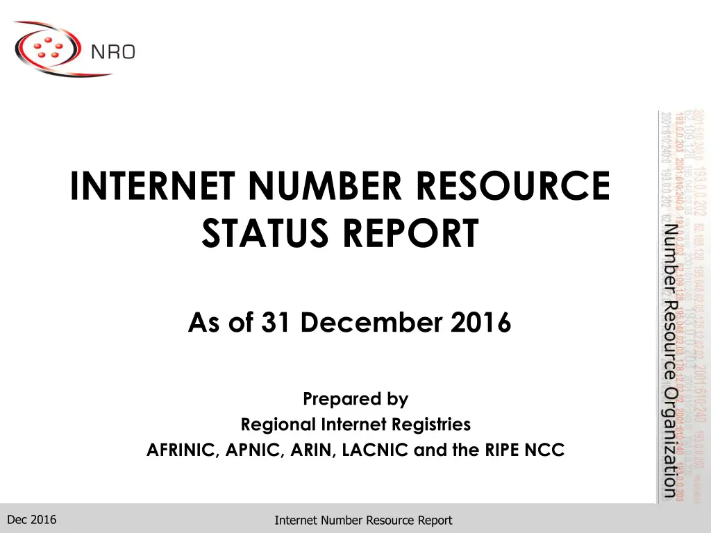 internet number resource status report