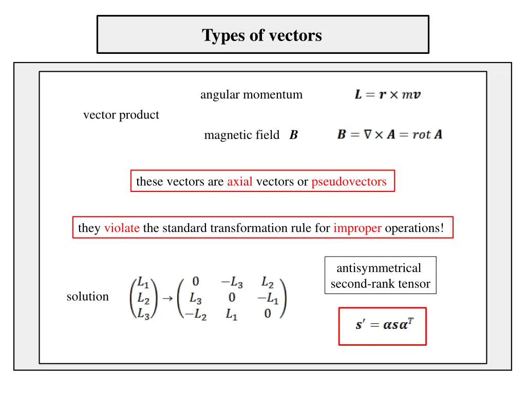 types of vectors 1