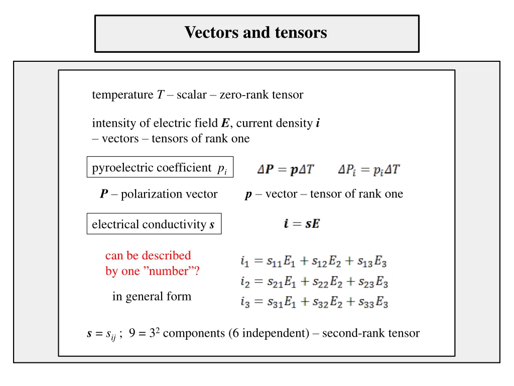 vectors and tensors 1