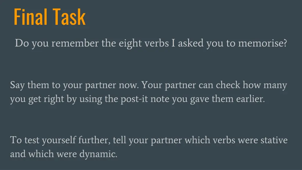 final task