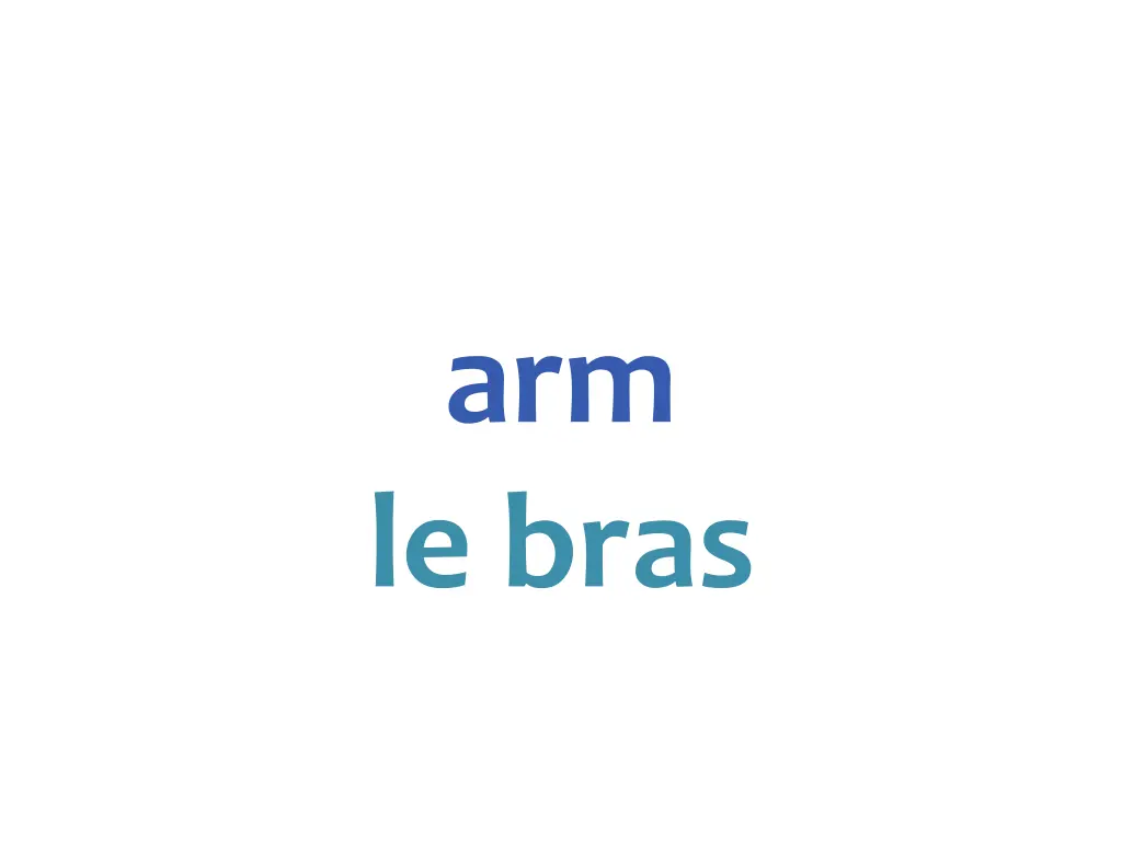 arm le bras