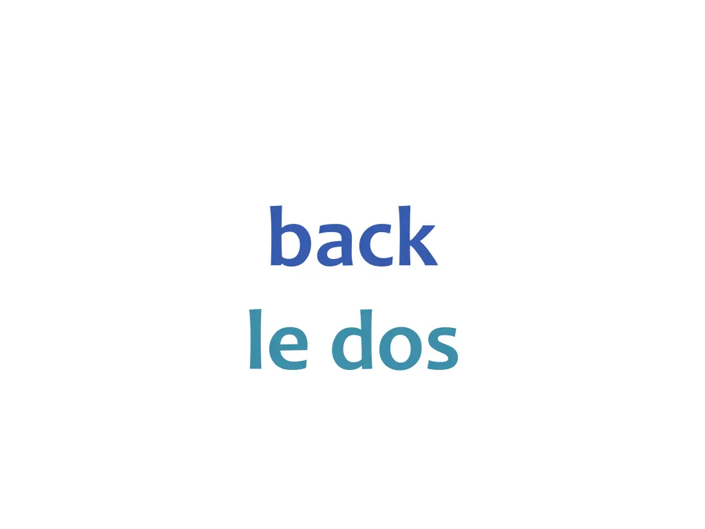 back le dos
