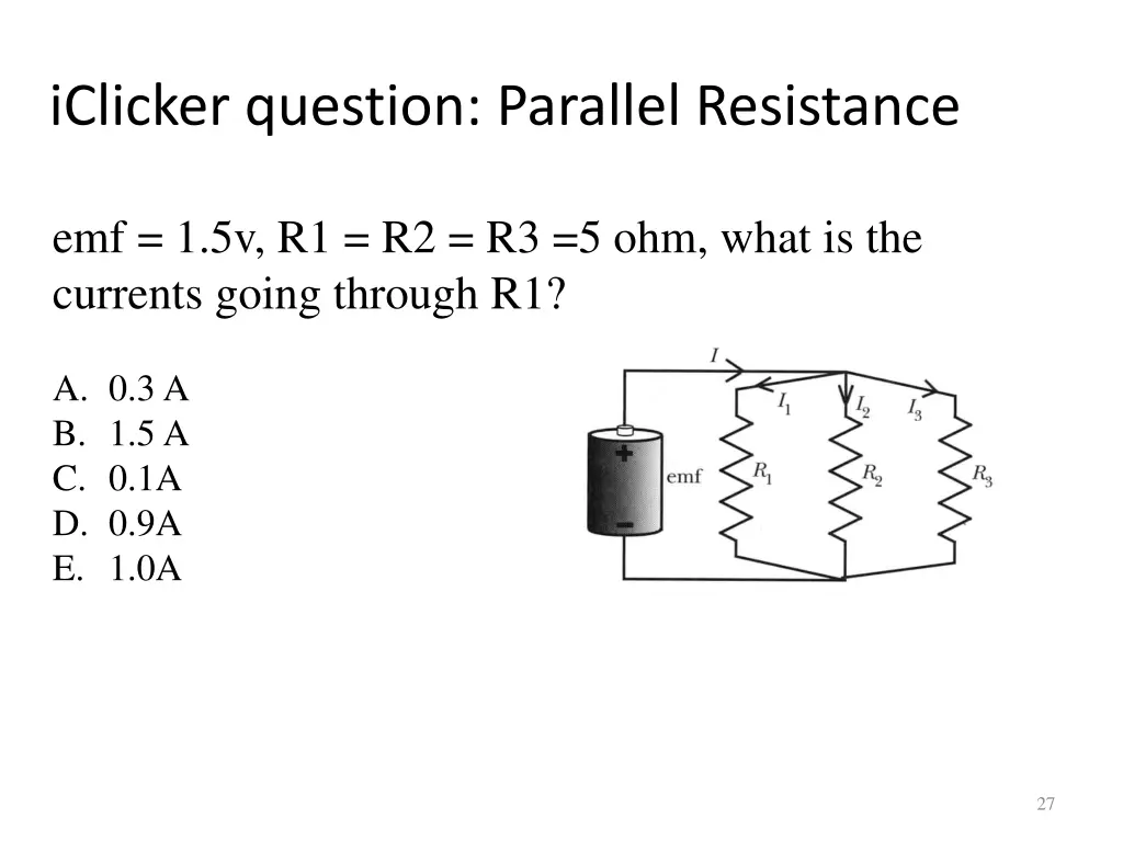 iclicker question parallel resistance