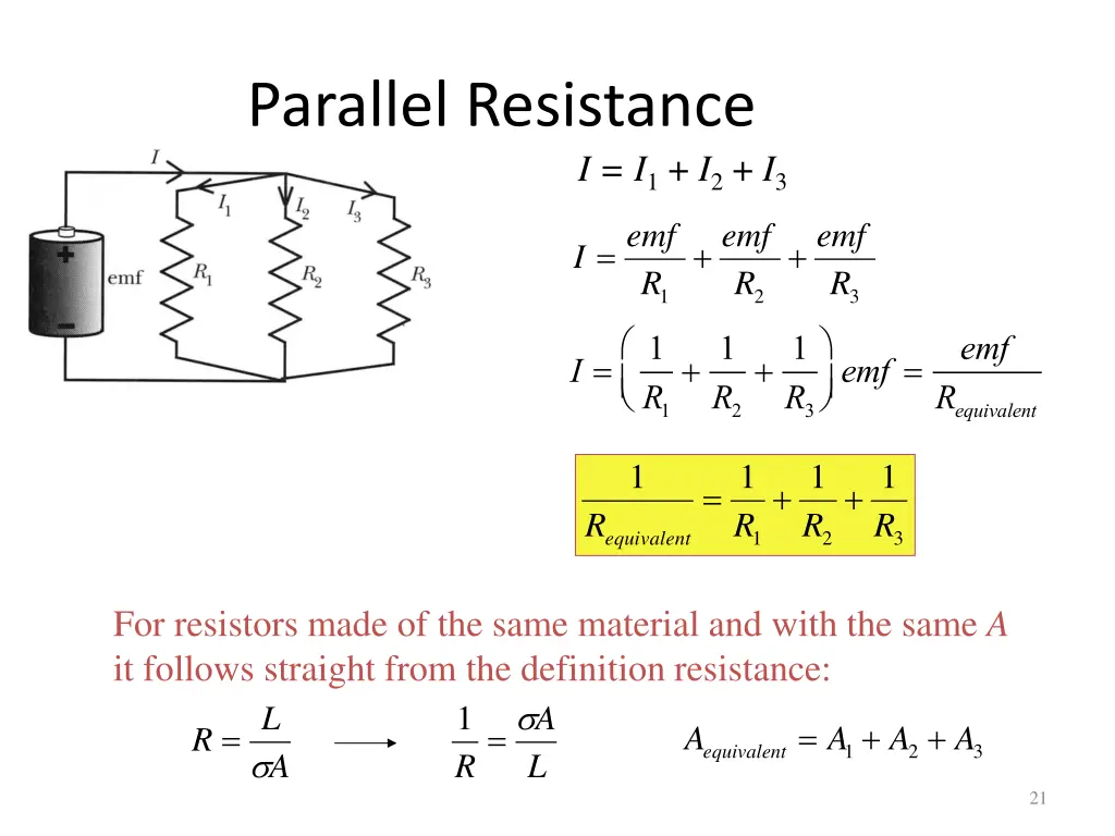 parallel resistance