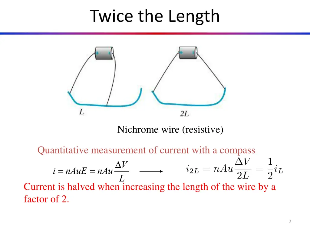 twice the length