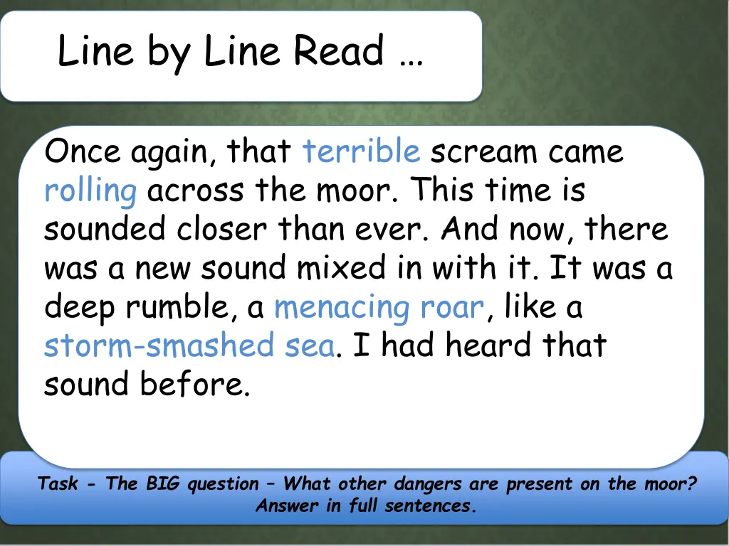 line by line read 2