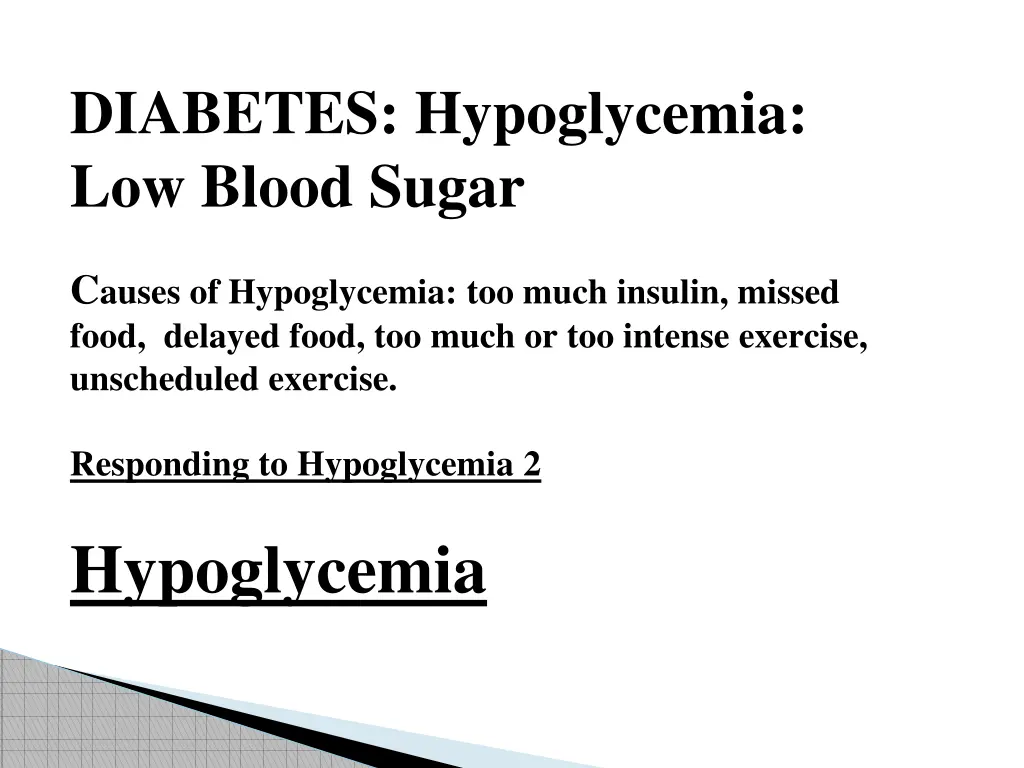 diabetes hypoglycemia low blood sugar