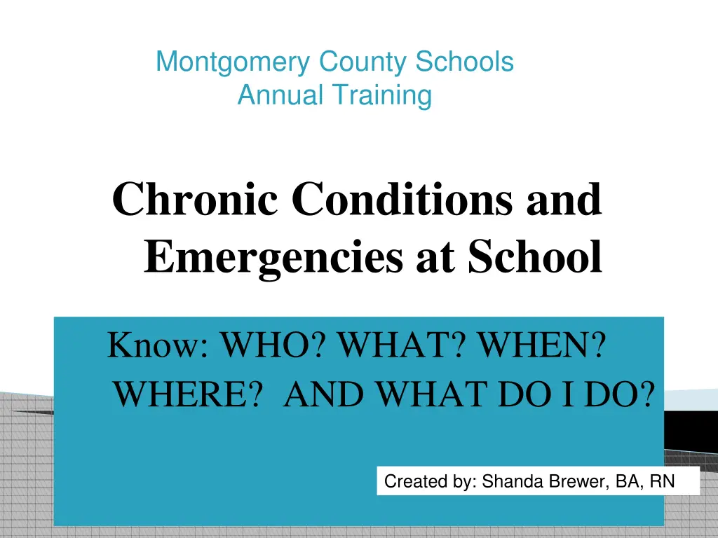 montgomery county schools annual training