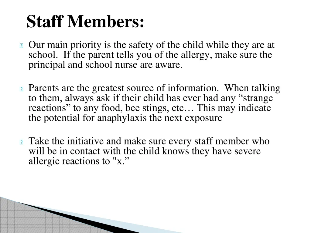 staff members