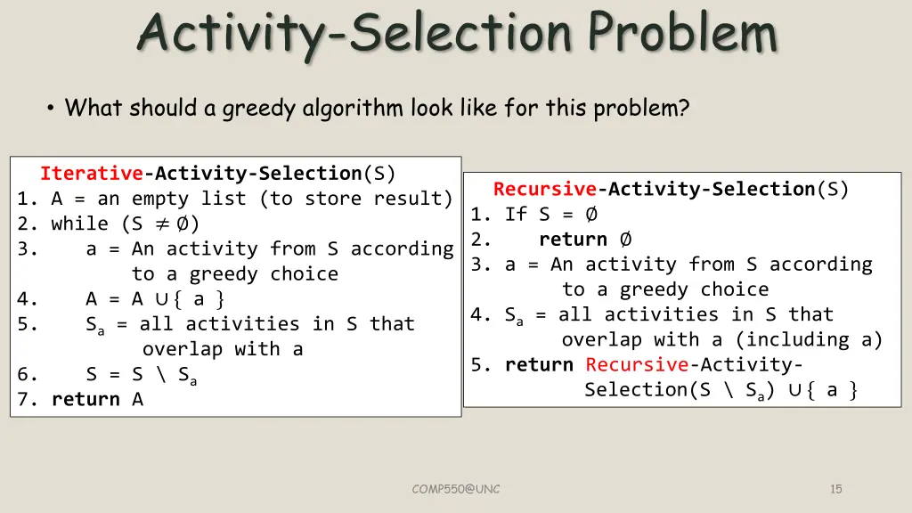 activity selection problem 4