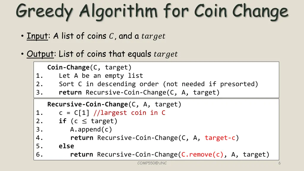 greedy algorithm for coin change