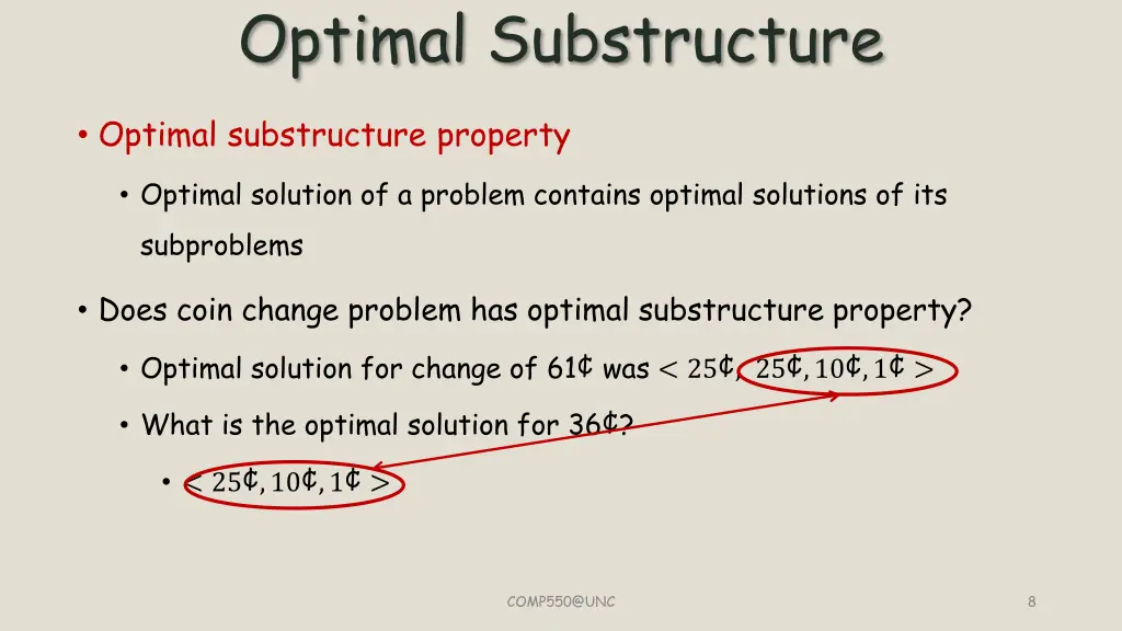 optimal substructure