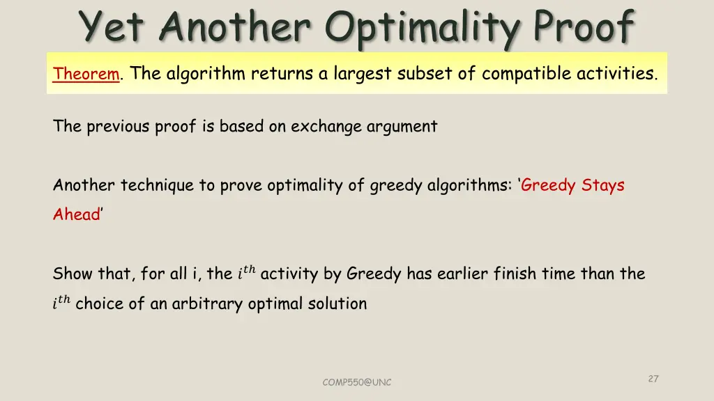 yet another optimality proof theorem