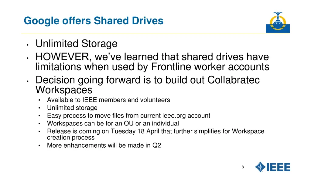 google offers shared drives