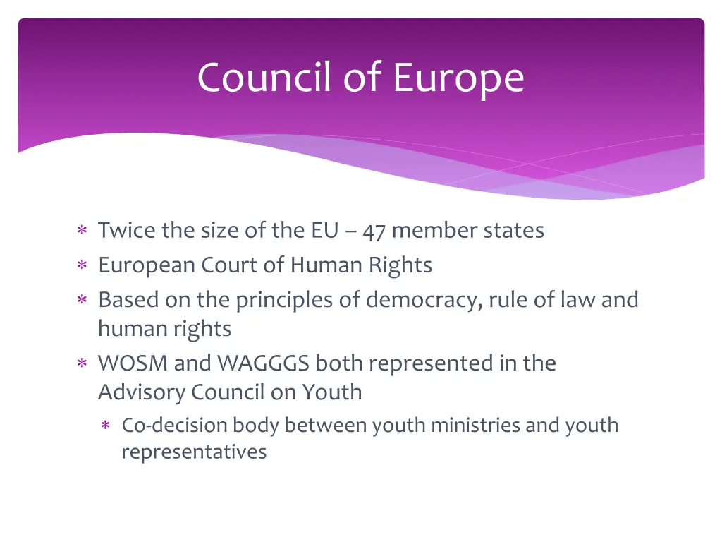 council of europe