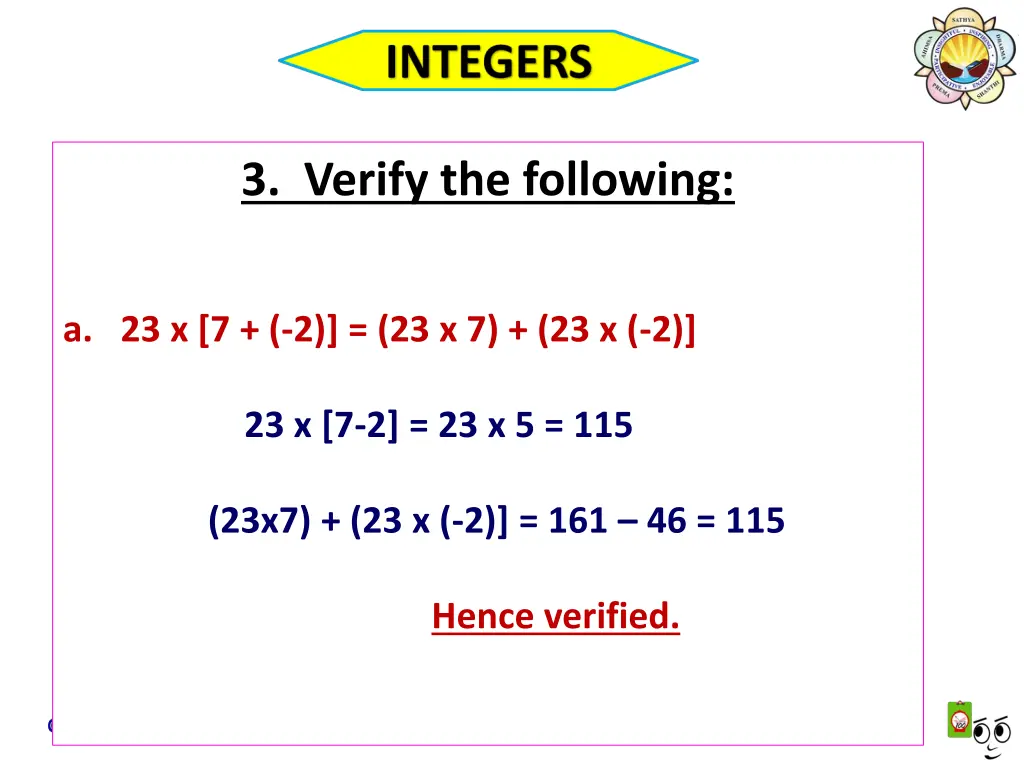 3 verify the following