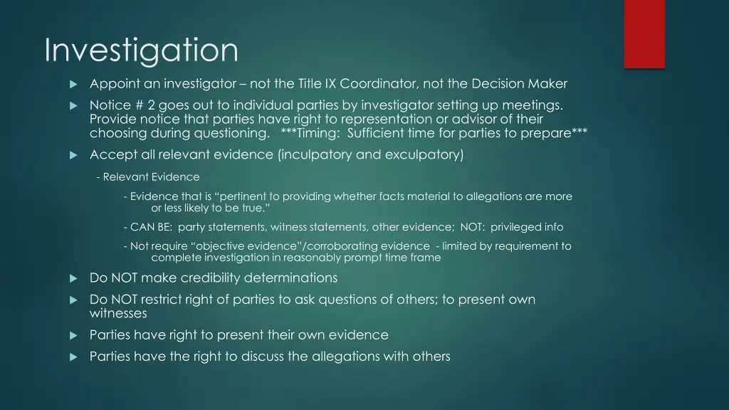investigation
