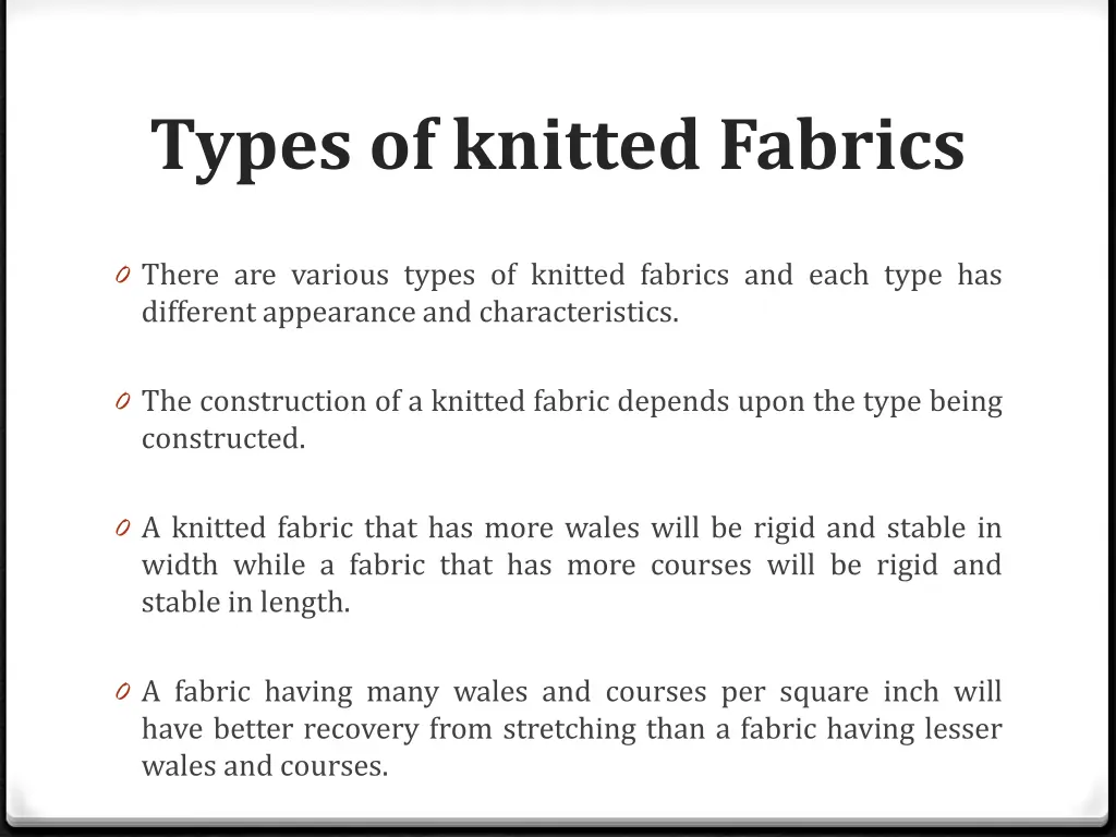 types of knitted fabrics