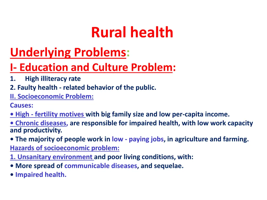 rural health 2
