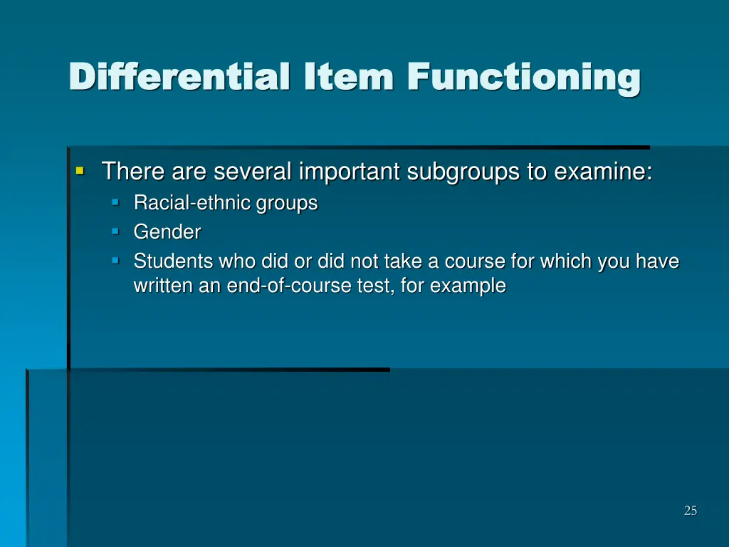 differential item functioning differential item 1