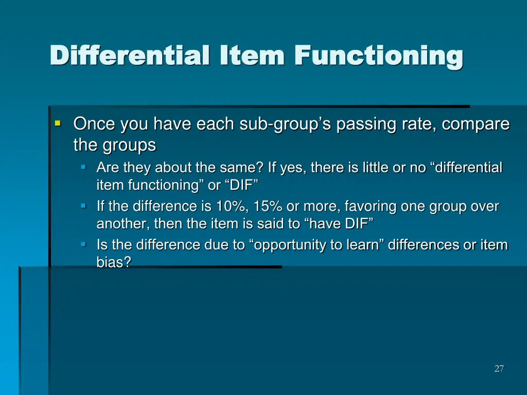 differential item functioning differential item 3