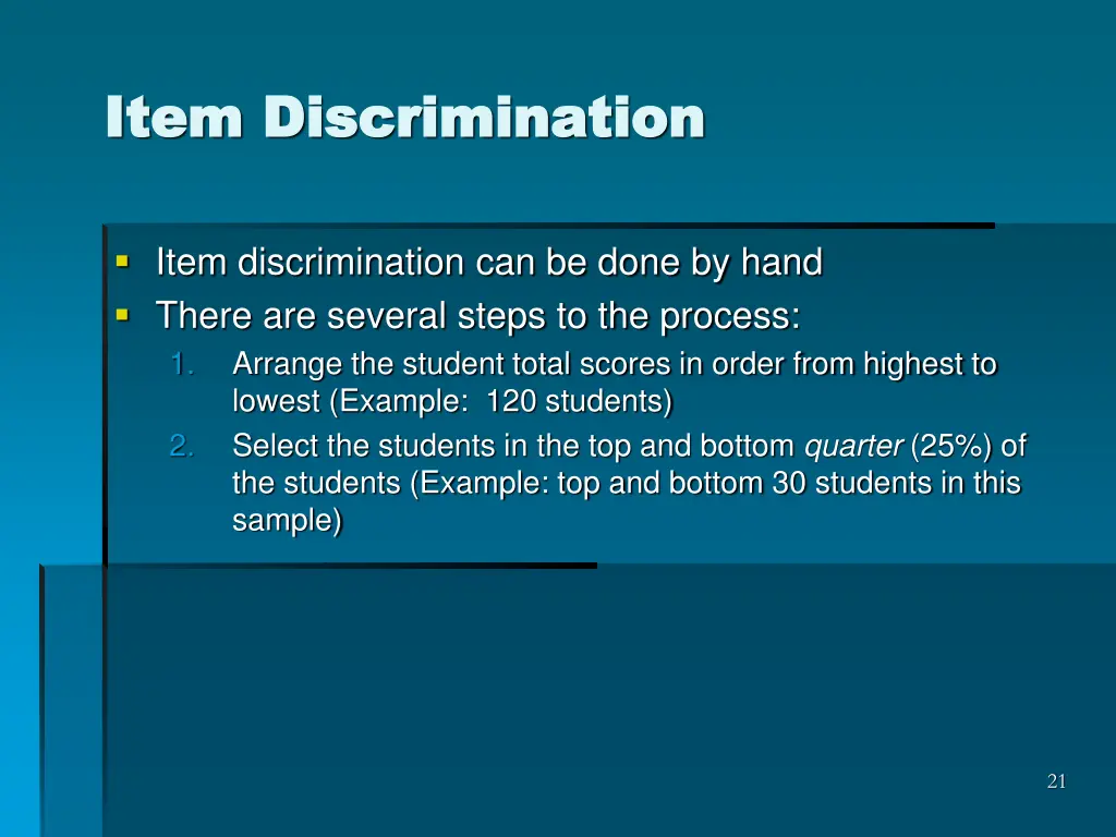 item discrimination item discrimination