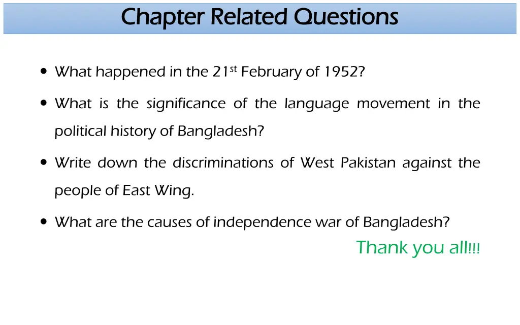 chapter related questions chapter related