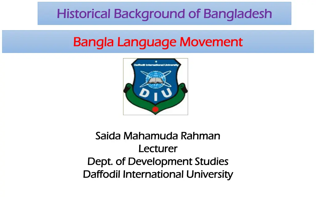 historical background of historical background