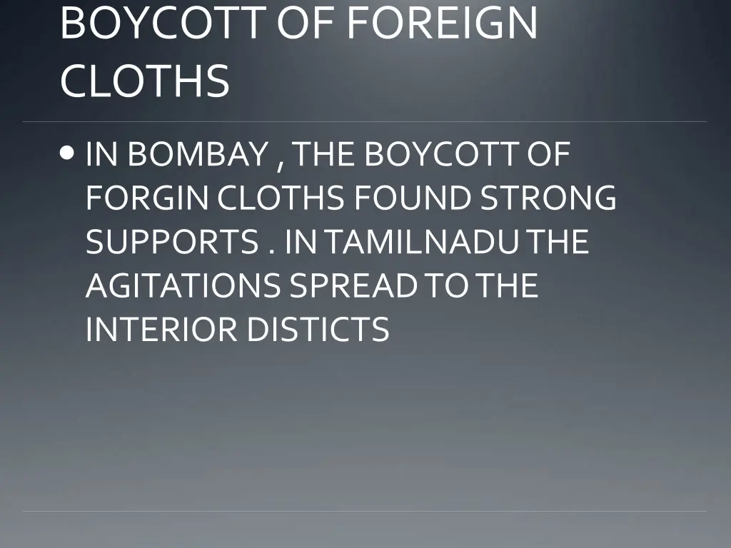 boycott of foreign cloths