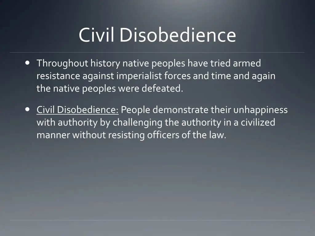 civil disobedience 1